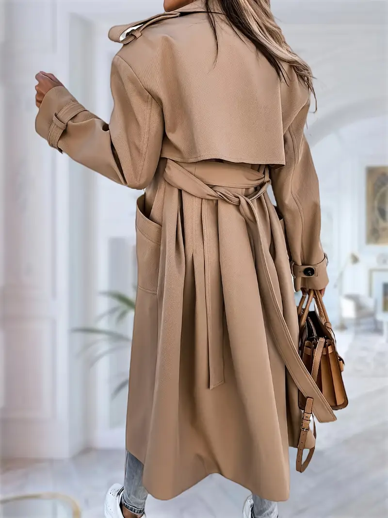 Name: Elegant Mid-Length Hooded Coat with Plush Fur Trim, Versatile Trendy Colors for Women