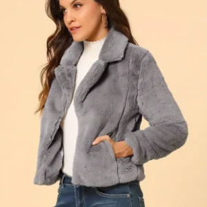 Name: Elegant Mid-Length Hooded Coat with Plush Fur Trim, Versatile Trendy Colors for Women