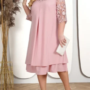 Long Sleeve Fully Lined Women's Fishtail Maxi Dress with Embroidered Mesh Back Zipper for Evening Wedding Party