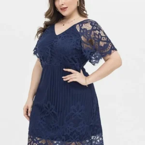 Long Sleeve Fully Lined Women's Fishtail Maxi Dress with Embroidered Mesh Back Zipper for Evening Wedding Party