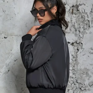 Name: Elegant Mid-Length Hooded Coat with Plush Fur Trim, Versatile Trendy Colors for Women