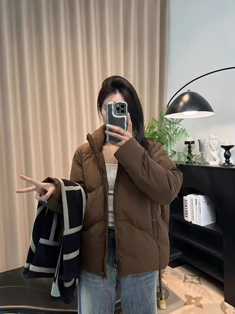 Name: Elegant Mid-Length Hooded Coat with Plush Fur Trim, Versatile Trendy Colors for Women