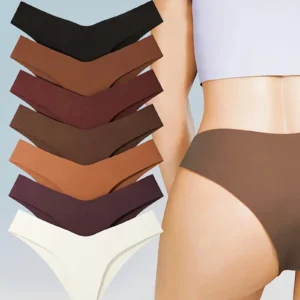 8-piece Set of Full Lace Four Corner Pants, Sexy and Comfortable Lightweight Underwear with Breathable Solid Color Print