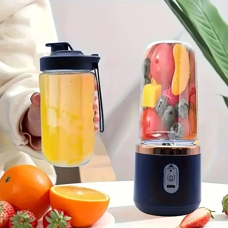 USB Rechargeable Mini Juicer Blender, Portable Juicer Bottle, Electric Fruit Juice Maker Machine
