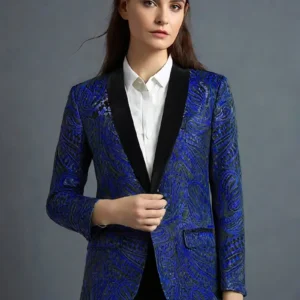 Name: Women's Open Front Office Work Business Casual Lightweight Summer Crop Suit Blazer - Breathable Fabric - For Professional