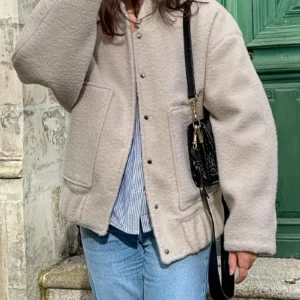 Name: Elegant Mid-Length Hooded Coat with Plush Fur Trim, Versatile Trendy Colors for Women