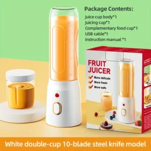 USB Rechargeable Mini Juicer Blender, Portable Juicer Bottle, Electric Fruit Juice Maker Machine