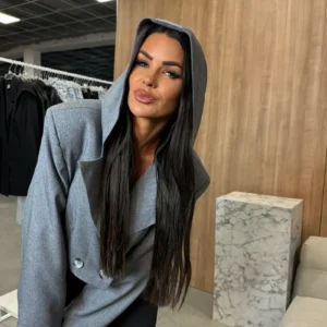 Name: Women's Open Front Office Work Business Casual Lightweight Summer Crop Suit Blazer - Breathable Fabric - For Professional