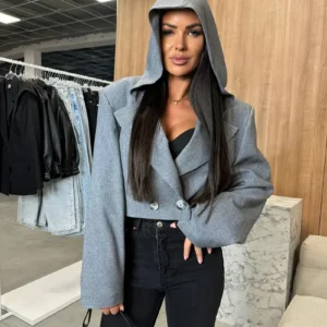 Name: Women's Open Front Office Work Business Casual Lightweight Summer Crop Suit Blazer - Breathable Fabric - For Professional