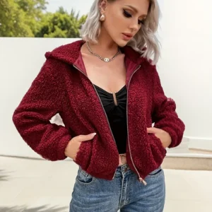 Name: Elegant Mid-Length Hooded Coat with Plush Fur Trim, Versatile Trendy Colors for Women