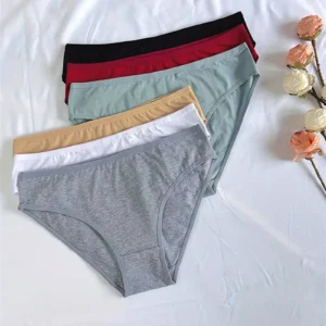 8-piece Set of Full Lace Four Corner Pants, Sexy and Comfortable Lightweight Underwear with Breathable Solid Color Print