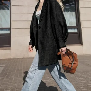 Name: Elegant Mid-Length Hooded Coat with Plush Fur Trim, Versatile Trendy Colors for Women