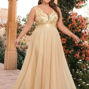 Long Sleeve Fully Lined Women's Fishtail Maxi Dress with Embroidered Mesh Back Zipper for Evening Wedding Party