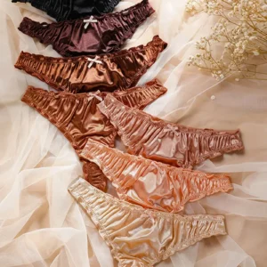 8-piece Set of Full Lace Four Corner Pants, Sexy and Comfortable Lightweight Underwear with Breathable Solid Color Print