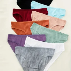 8-piece Set of Full Lace Four Corner Pants, Sexy and Comfortable Lightweight Underwear with Breathable Solid Color Print