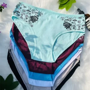 8-piece Set of Full Lace Four Corner Pants, Sexy and Comfortable Lightweight Underwear with Breathable Solid Color Print