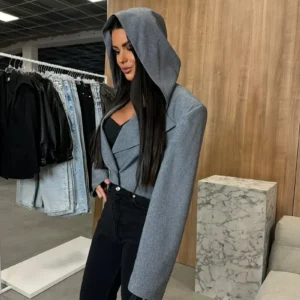 Name: Women's Open Front Office Work Business Casual Lightweight Summer Crop Suit Blazer - Breathable Fabric - For Professional