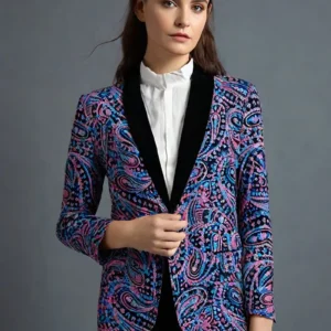 Name: Women's Open Front Office Work Business Casual Lightweight Summer Crop Suit Blazer - Breathable Fabric - For Professional