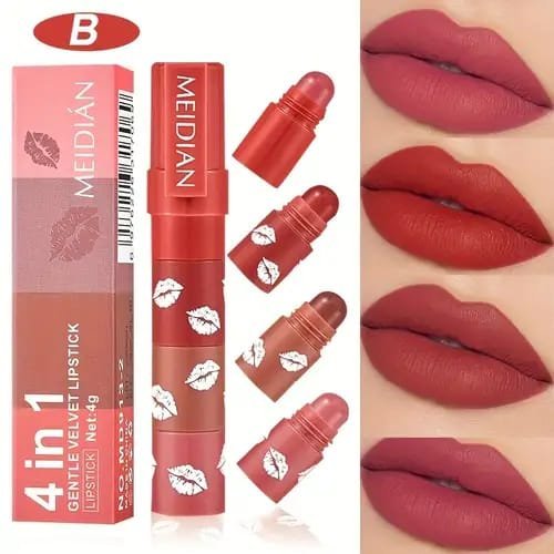 Combo Lipstick Waterproof, Durable, Easy to Apply