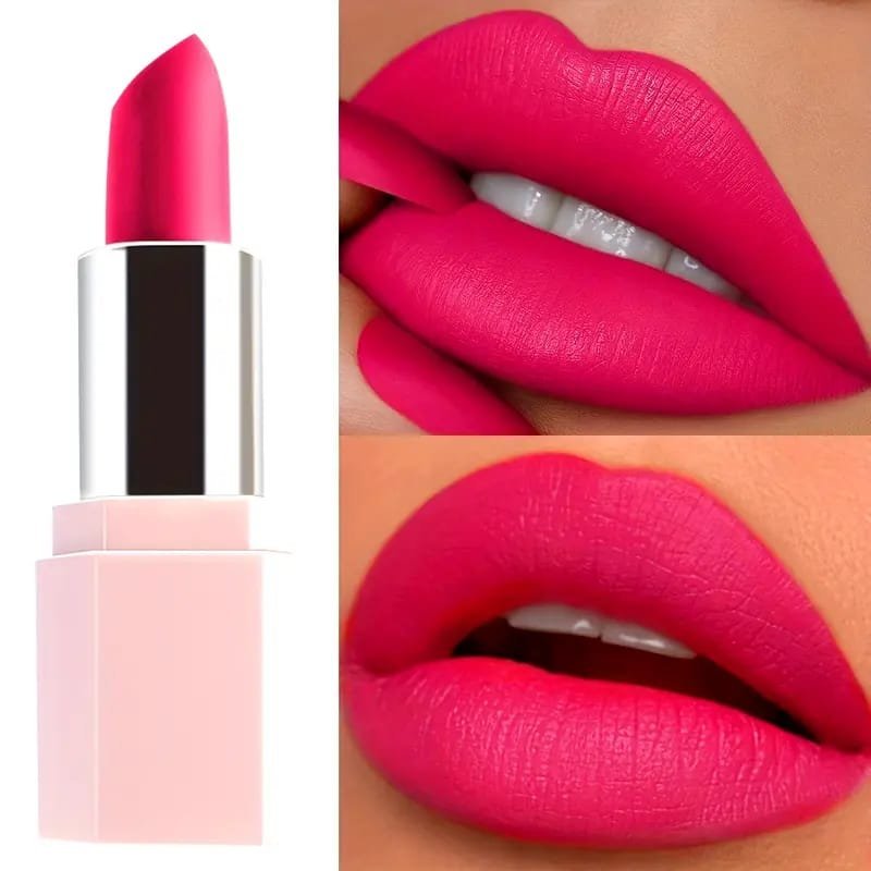 Combo  Lipstick Waterproof, Durable, Easy to Apply, Hard to Take Off, Stain Resistant Liquid Lipstick Lip Gloss, Matte 2-In-1 Lip Makeup