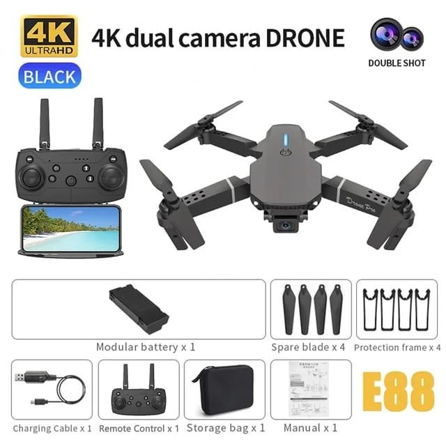 Cheap Price Drone Accessories 4K 8K Camera Foldable Drone Long Range APP Control E88 pro Drone