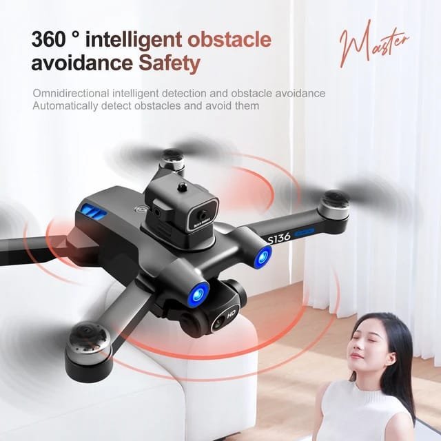 NEW Drone S135 MAX GPS Professional 8K Dual HD Camera 3-Axis FPV Brushless Avoidance Quadcopter Dron S135 Pro V KAI ONE