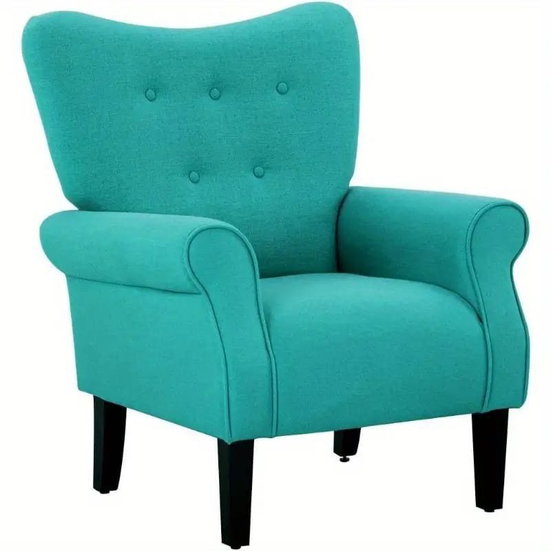 Modern Fuchsia Velvet Accent Chair with Tufted Padded Cushion,  – Comfy Upholstered Armchair for Living Room or Bedroom, Soft Velvet Fabric, Wingback Design, Easy to Clean, Bedroom Accent Chair | Vibrant Decor Piece | Tufted Cushioning, Accent Chair for Living Room