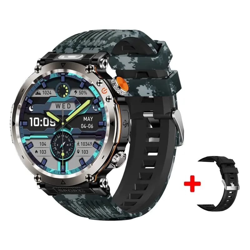 JELLOO Camo Style Smart Watch With Exercise Recording/Voice