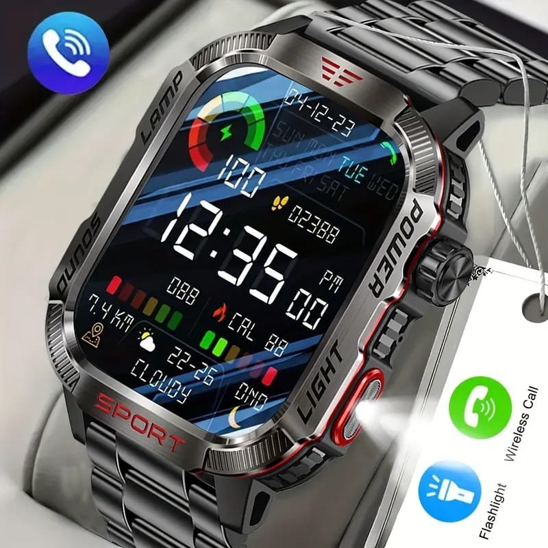 JELLOO Camo Style Smart Watch With Exercise Recording/Voice