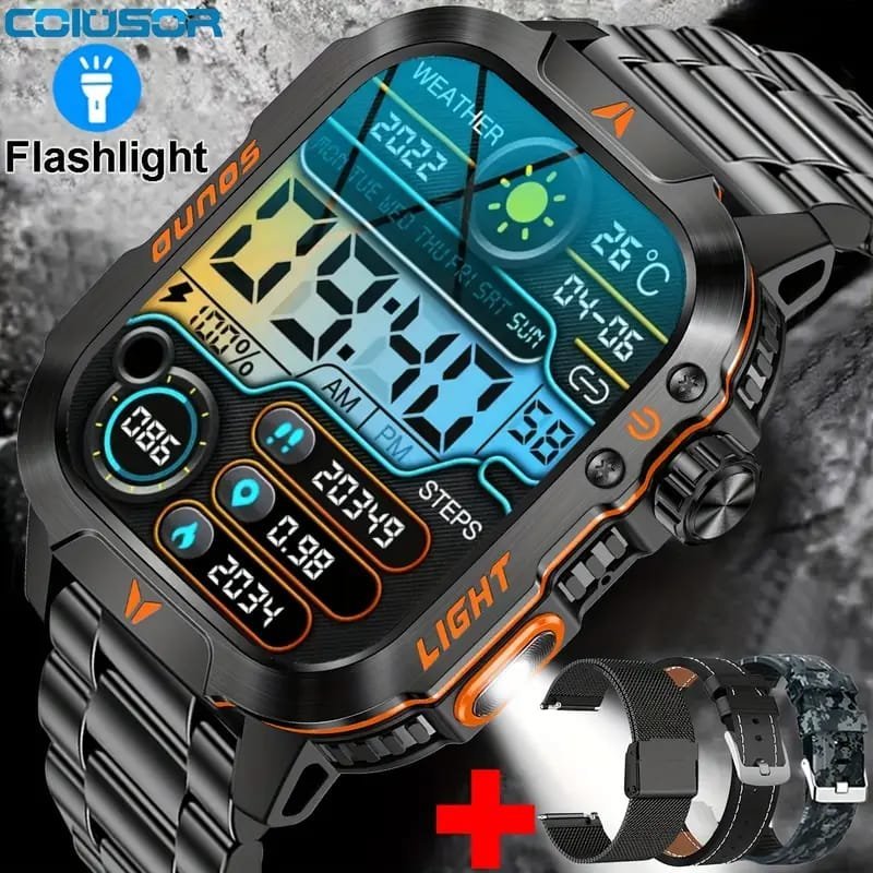 JELLOO Camo Style Smart Watch With Exercise Recording/Voice