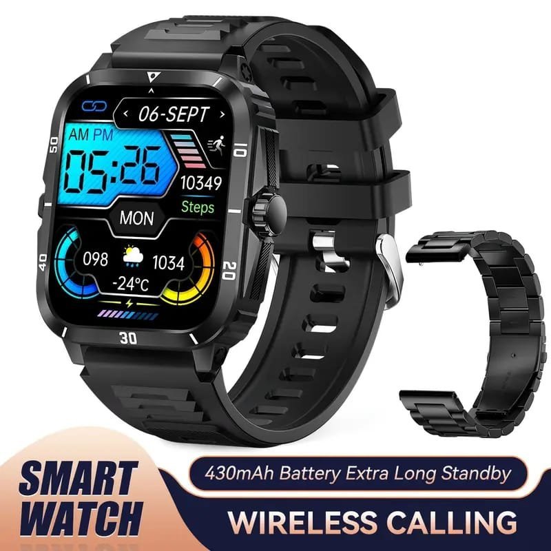 JELLOO Camo Style Smart Watch With Exercise Recording/Voice