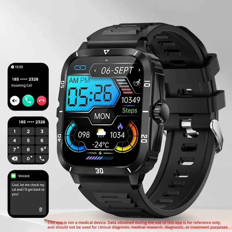 JELLOO Camo Style Smart Watch With Exercise Recording/Voice