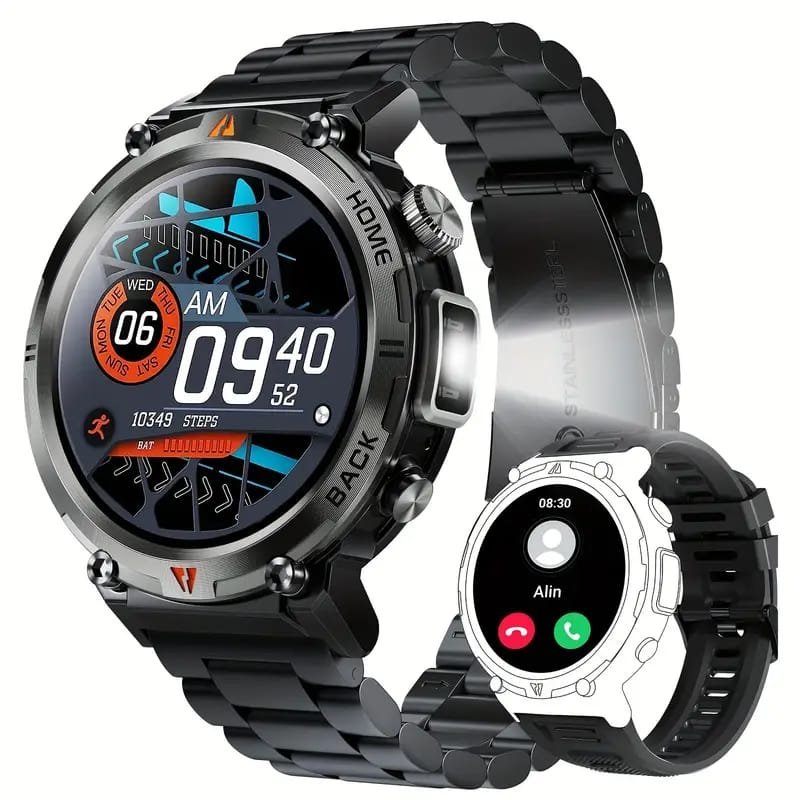 JELLOO Camo Style Smart Watch With Exercise Recording/Voice