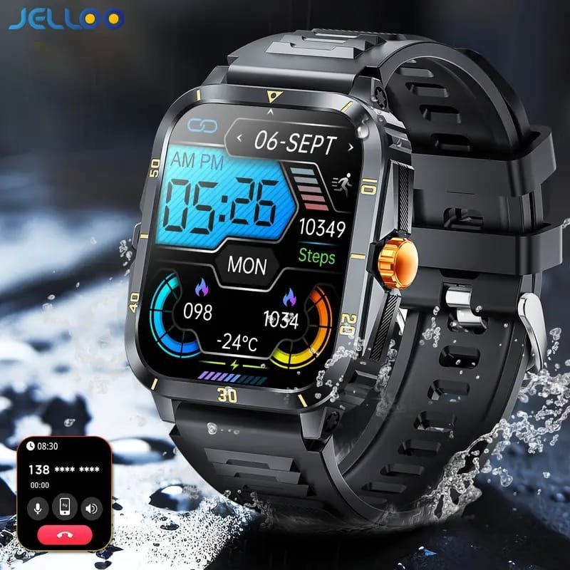 JELLOO Camo Style Smart Watch With Exercise Recording/Voice