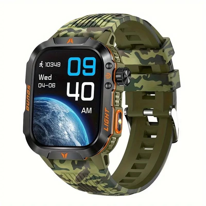 JELLOO Camo Style Smart Watch With Exercise Recording/Voice
